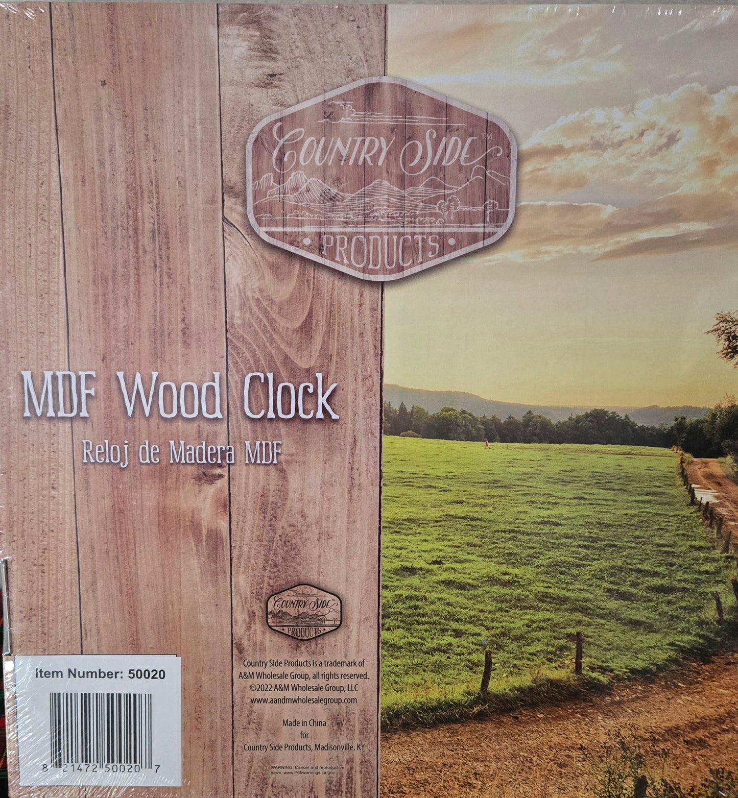 Tractor - Y'all are on Farm Time MDF Wood 13in Clock