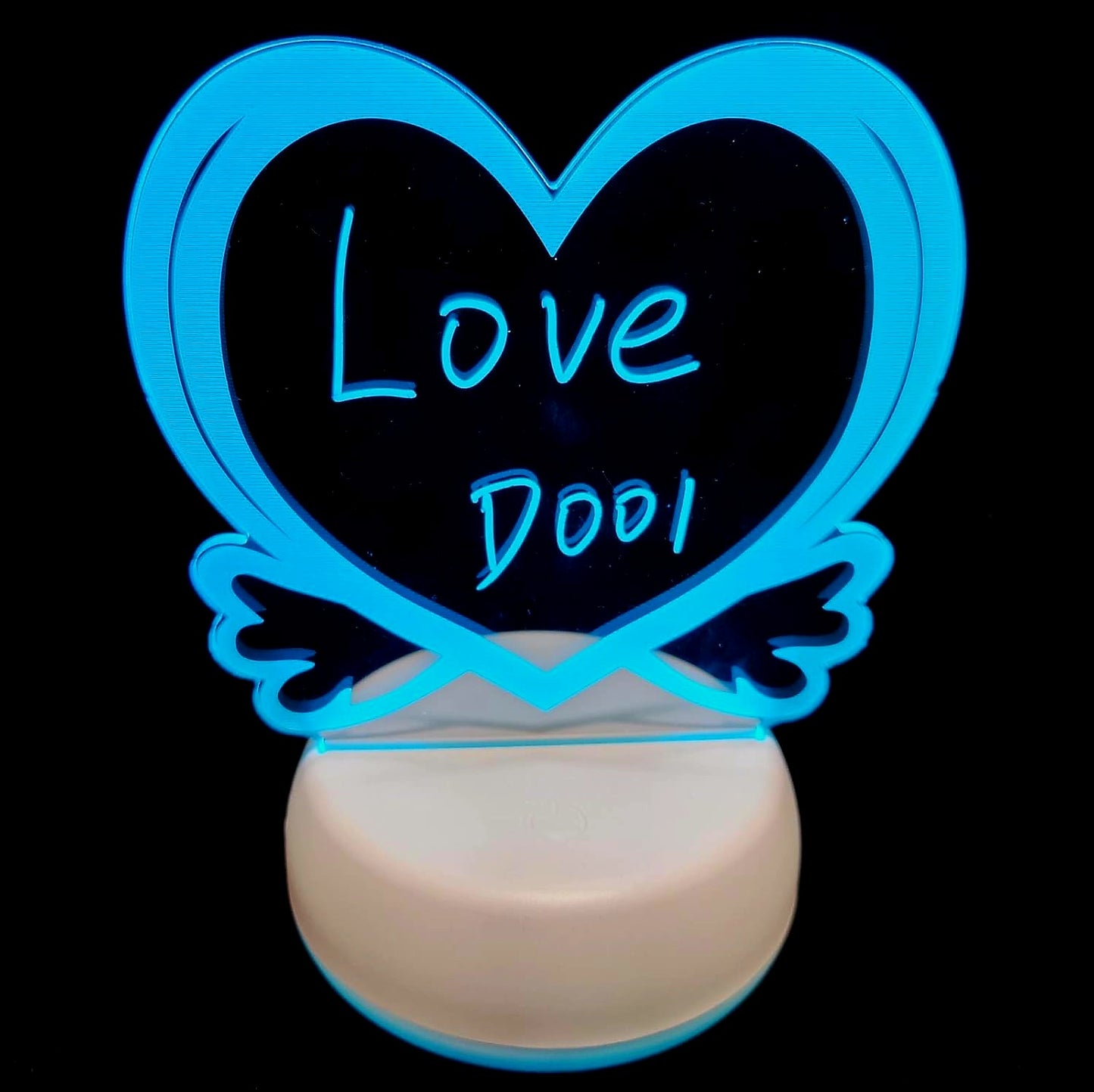 Acrylic Dry Erase Board with Stand as a Glow Memo LED Letter Message Board Note Glass Led Board White Board with Multicolor Light with Remote Control Valentine