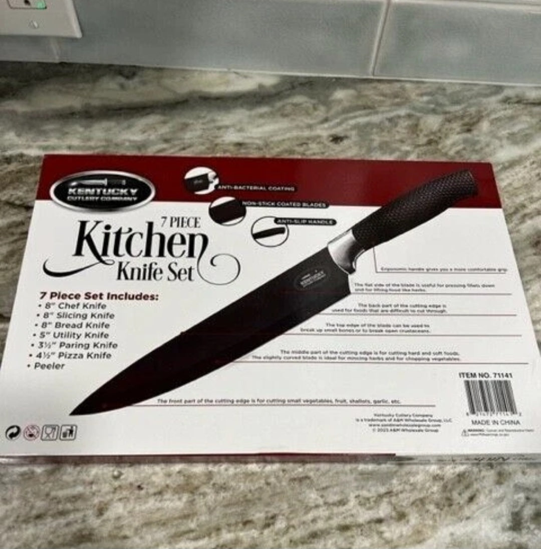 Kentucky Cutlery Company 7 Piece Kitchen Knife Set NEW