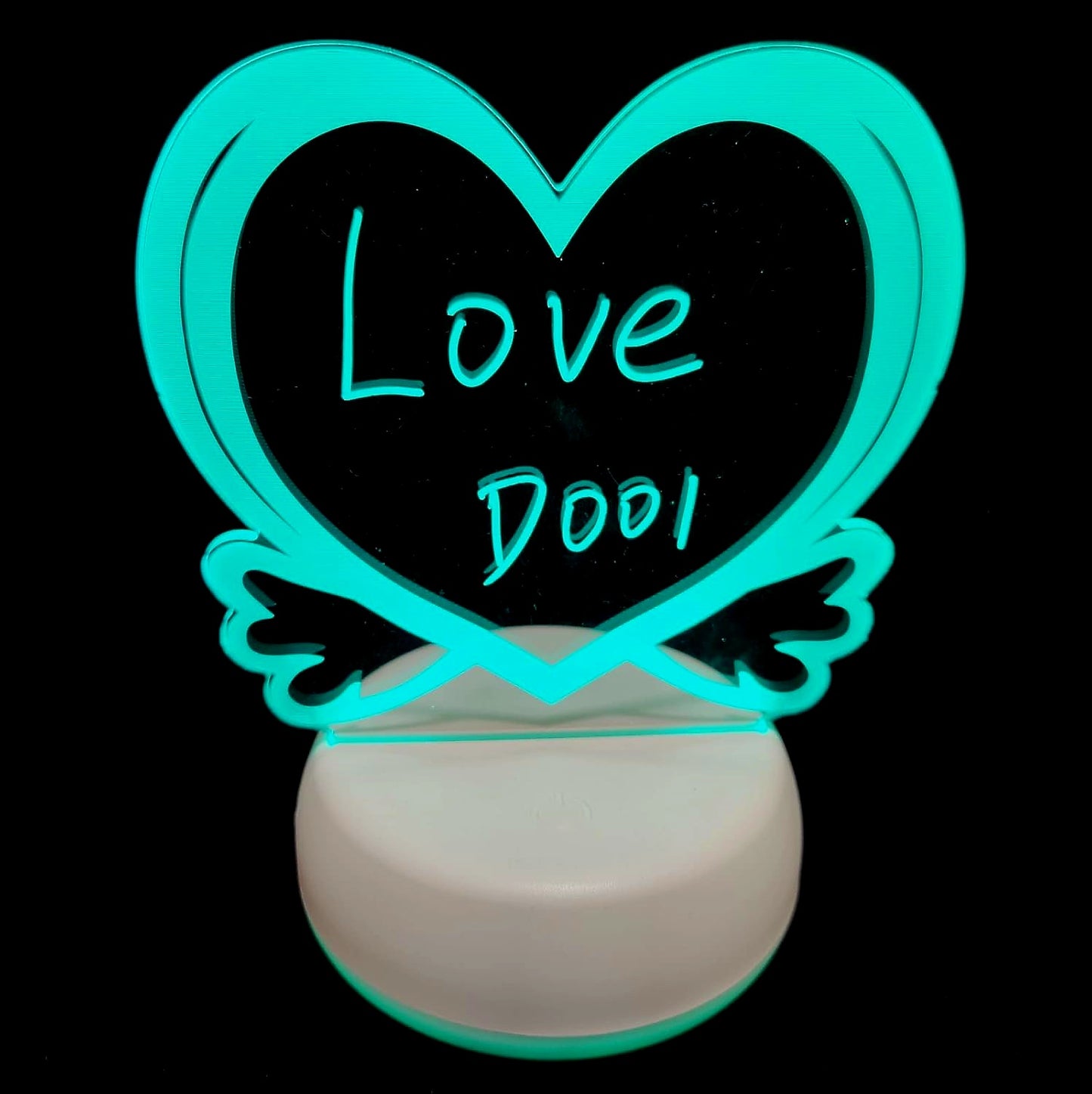 Acrylic Dry Erase Board with Stand as a Glow Memo LED Letter Message Board Note Glass Led Board White Board with Multicolor Light with Remote Control Valentine