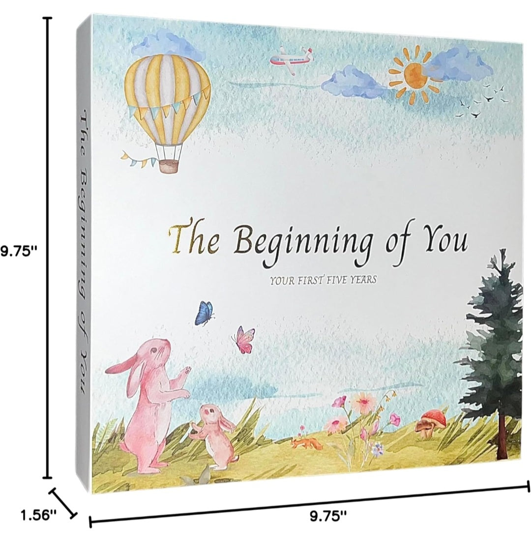 Baby Boy or Girl Keepsake Memory Book, First 5 Years Baby Book From Birth To Age 5, Gender Nuetral Memory Scrapbook, Record Every Memory, Medium