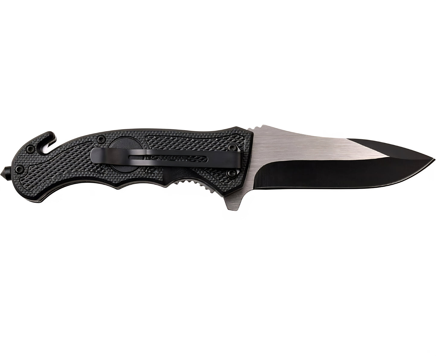 Police Tactical Spring Assisted Open Pocket Rescue Knife with Glass Breaker