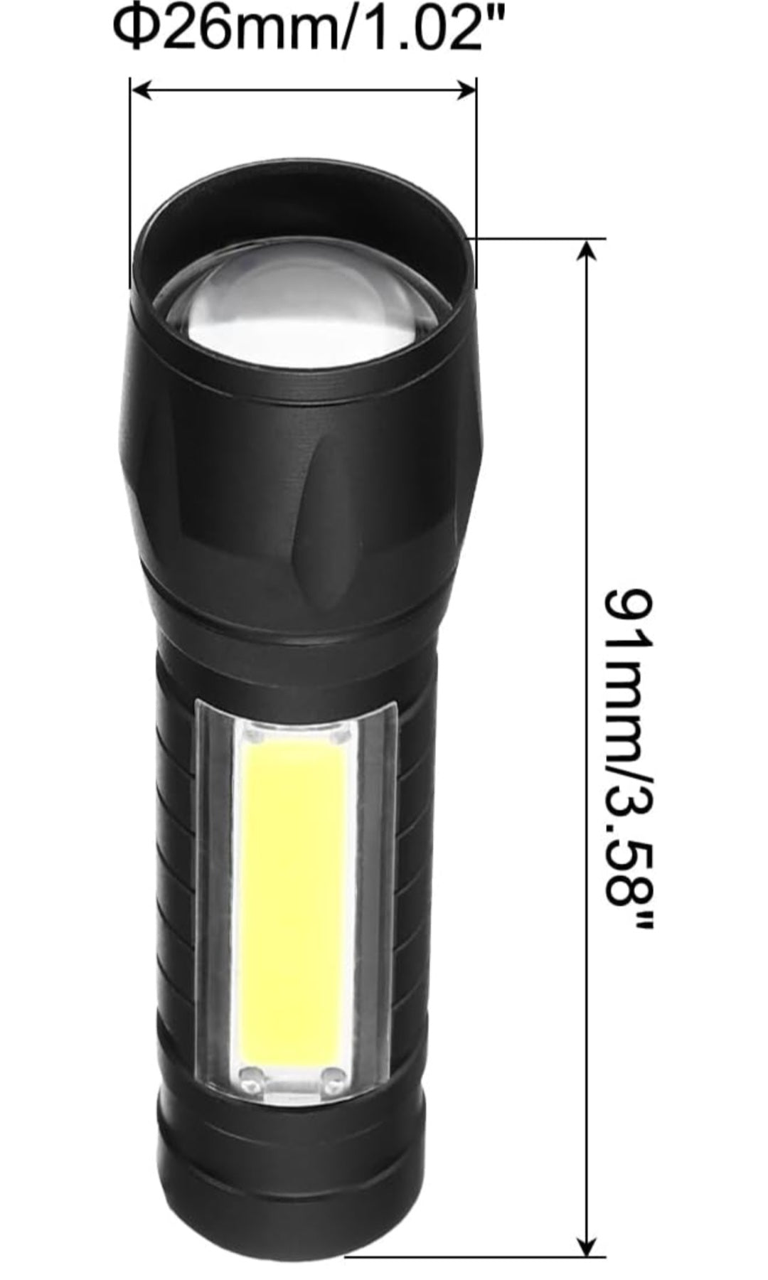 LED Mini Tactical Torch Rechargeable Flashlight Portable USB Charging Flashlight